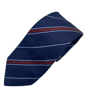 Vintage Brioni Tie Men’s Blue Striped Classic 100% All Silk Handmade In Italy